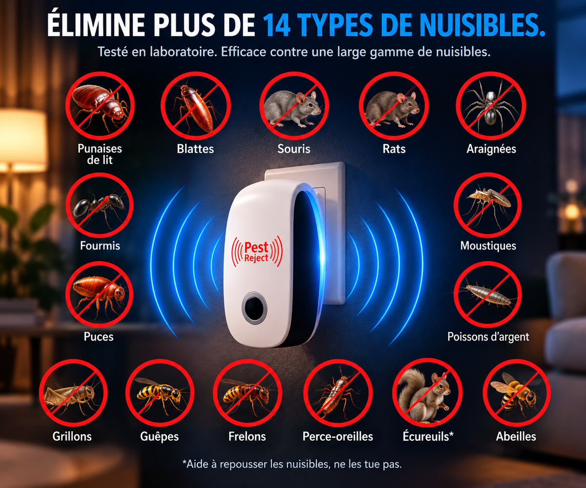 Répulsif Anti-Parasites à Ultrasons